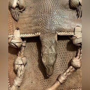 Handmade Gator or Lizard Vintage Genuine Leather Bag